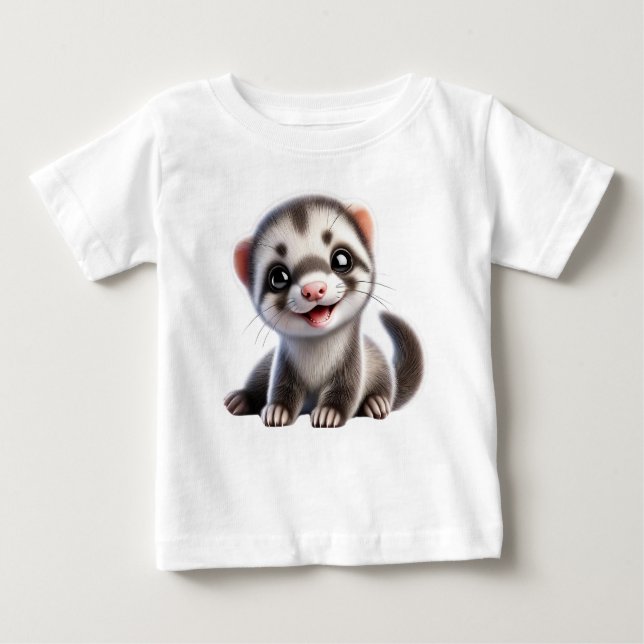Adorable Hurón Bebé T Shirt (Framsida)