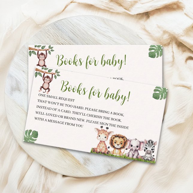 Adorable  Jungle Animals for Baby Shower boy Tilläggskort (Skapare uppladdad)