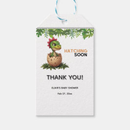 Adorable Kawaii Baby Dinosaur Hatching Presentetikett