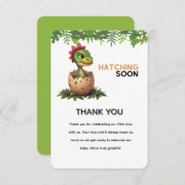 Adorable Kawaii Baby Dinosaur Hatching Tack Kort