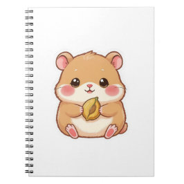 Adorable Kawaii Chibi Hamster Anteckningsbok