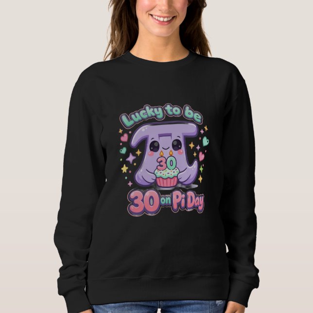 Adorable Kawaii Turning 30 on Pi Day Birthday  T Shirt (Framsida)