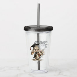 Adorable Kindergarten Graduate Bunny Illustration  Take Away Mugg