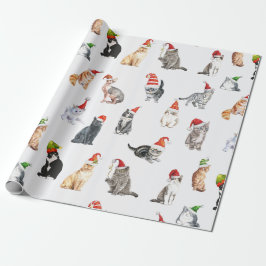 Adorable Kitten Catmas Christmas Holiday Pattern Presentpapper
