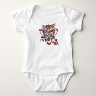 ADORABLE KITTEN MED GLASSER T SHIRT