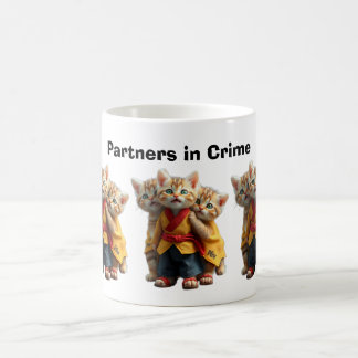 🐱 Adorable Kittens in Matching Outfits - Cute Cat Kaffemugg