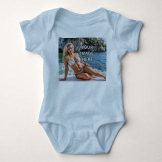 ADORABLE! 👶 Light Blue Baby Jersey Bodykostym T Shirt
