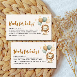 Adorable Lion Baby Shower Boy Tilläggskort