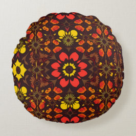 Adorable Lion Cub Sitting Portrait Illustration Rund Kudde