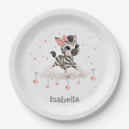 Adorable little cartoon zebra