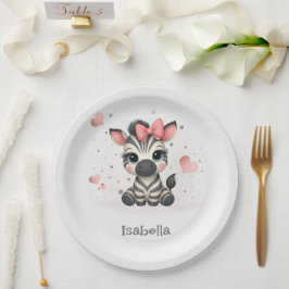 Adorable little cartoon zebra