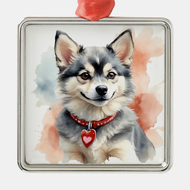 ADORABLE LITTLE FLUFFY KLEE KAI HUND JULGRANSPRYDNAD METALL (Framsidan)