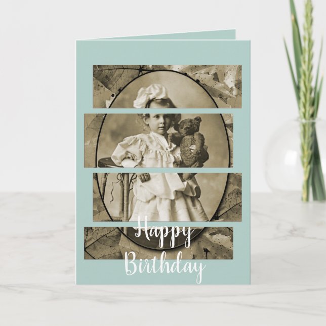 ADORABLE LITTLE GIRL MED NALLE DOLL 1900'S KORT (Framsida)