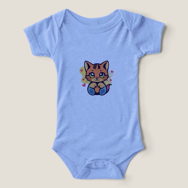 Adorable Love Kitten T Shirt (Design Framsida)