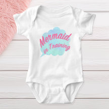 Adorable “Mermaid in Training” bodysuit