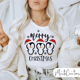 Adorable Merry Christmas Penguins, Perfect Gift! T Shirt