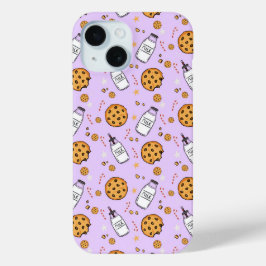 Adorable Milk and Cookies Pattern Phone Case Gift