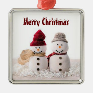 **ADORABLE MR/MRS SNÖGUBBE** CHRISTMAS ORNATION JULGRANSPRYDNAD METALL
