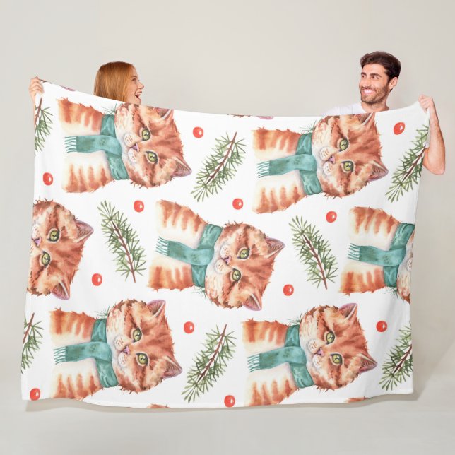 ADORABLE ORANGE TABELL MED HELGDAG SCARF FLEECEFILT (På plats)