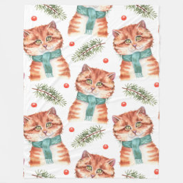 ADORABLE ORANGE TABELL MED HELGDAG SCARF FLEECEFILT