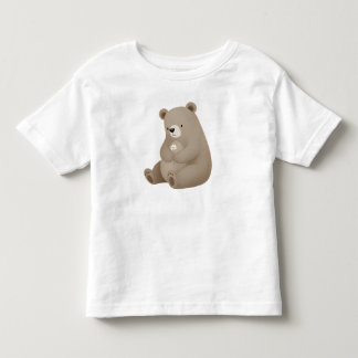 Adorable Ours Brun à la Marguerite – Illustration T Shirt