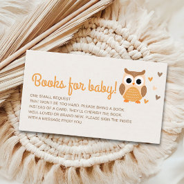 Adorable Owl Baby Shower Tilläggskort