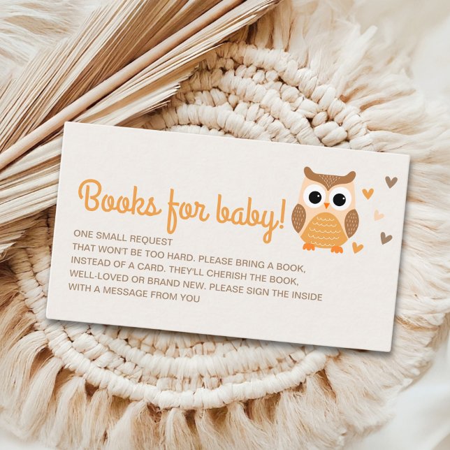 Adorable Owl Baby Shower Tilläggskort (Skapare uppladdad)