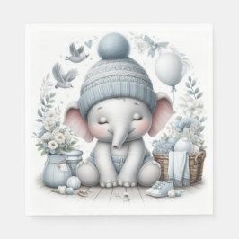 ADORABLE PASTEL BABY BLUE BOY ELEPHANT PAPPERSSERVETT