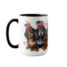 ADORABLE PATRIOTIC DACHSHUND HUNDAR