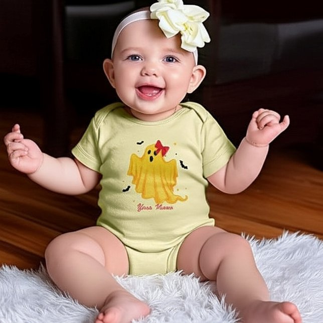 Adorable Personalized Halloween Baby Ghost  T Shirt (Skapare uppladdad)