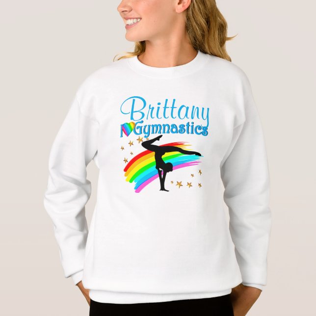 ADORABLE PERSONLIG I KÄRLEK GYMNASTICS SWEATSHIRT TRÖJA (Framsida)