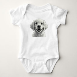 Adorable Pixar-Style Golden Retriever Puppy Kids  T Shirt