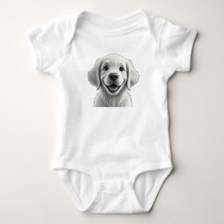 Adorable Pixar-Style Golden Retriever Puppy Kids  T Shirt