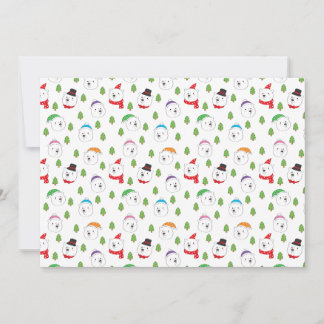 Adorable Polar Bear Head Christmas Julkort