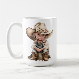 ADORABLE POUTY LITTLE COWGIRL KAFFEMUGG