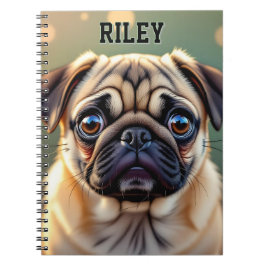 Adorable Pug Close up | Cute Dog Personalized Anteckningsbok