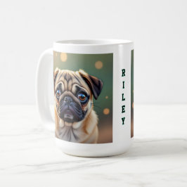 Adorable Pug Close up | Cute Dog Personalized Kaffemugg
