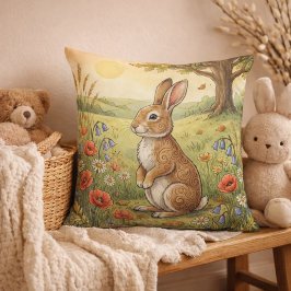 Adorable Rabbit Forest Animals Kudde