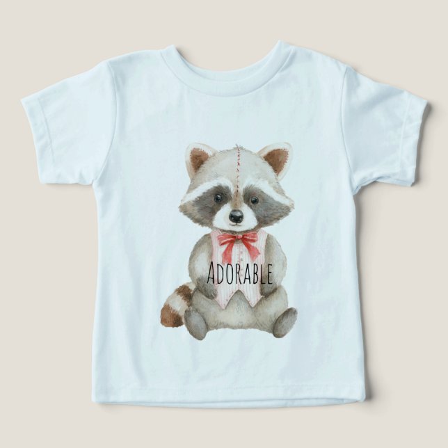 Adorable Raccoon Animal T Shirt (Design Framsida)