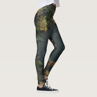 Adorable Reindeer At Night Leggings