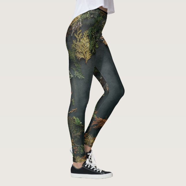 Adorable Reindeer At Night Leggings (Höger)