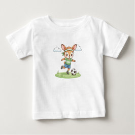 Adorable Soccer Fawn Kids Graphic Tee