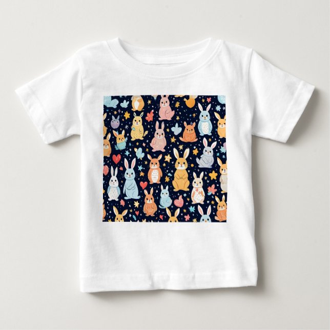 Adorable Soft Pastel Baby Animal T-Shirt (Framsida)