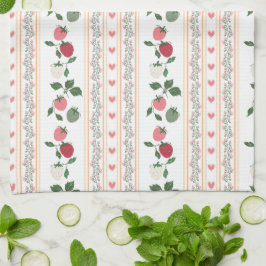 Adorable sweety old fashion botanical pattern kökshandduk