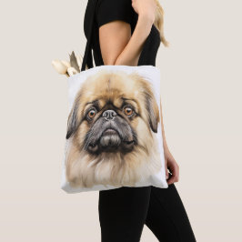 ADORABLE TAN PEKINGESE PUPPY HUND TYGKASSE