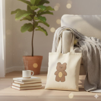 Adorable Teddy Bear Gummy Minimalist Tote Bag Tygkasse