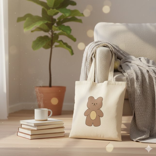  Adorable Teddy Bear Gummy Minimalist Tote Bag Tygkasse (Skapare uppladdad)
