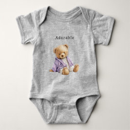 Adorable Teddy Bear Purple Jacket T Shirt