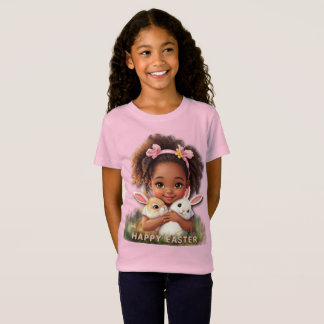 Adorable Toddler With Easter Bunnies T Shirt