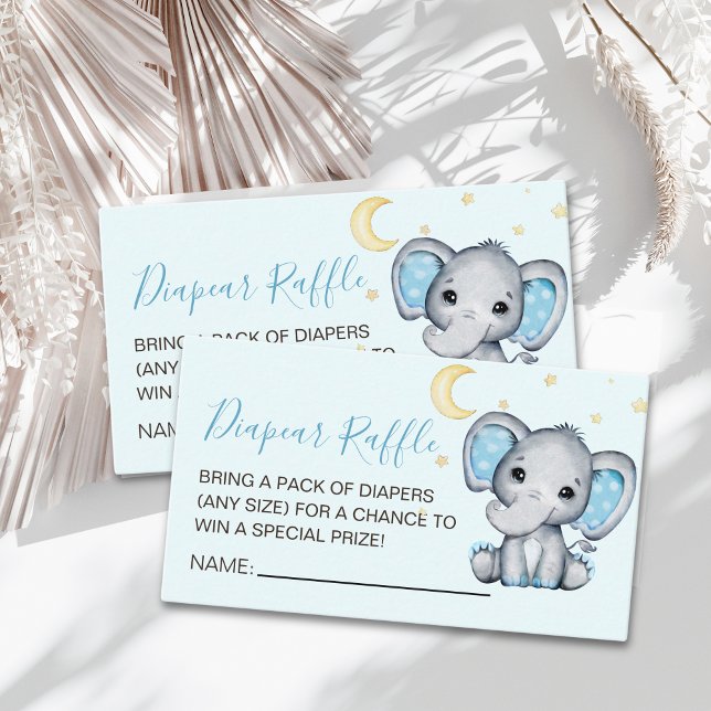 Adorable Watercolor Elephant Baby Shower  Tilläggskort (Skapare uppladdad)